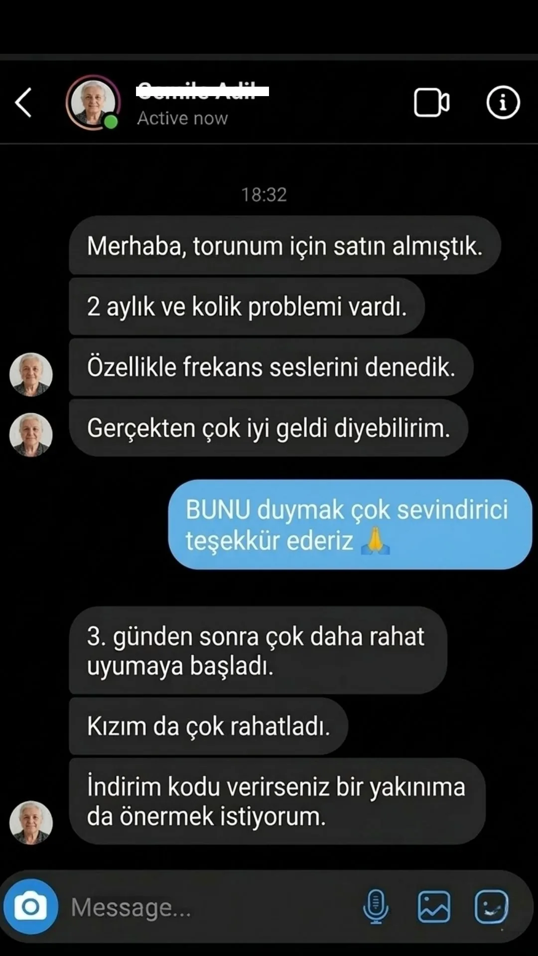 Cemile A. adlı kullanıcıdan gelen yorum ekran görüntüsü